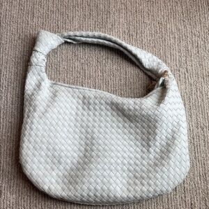 Light grey blueish handbag